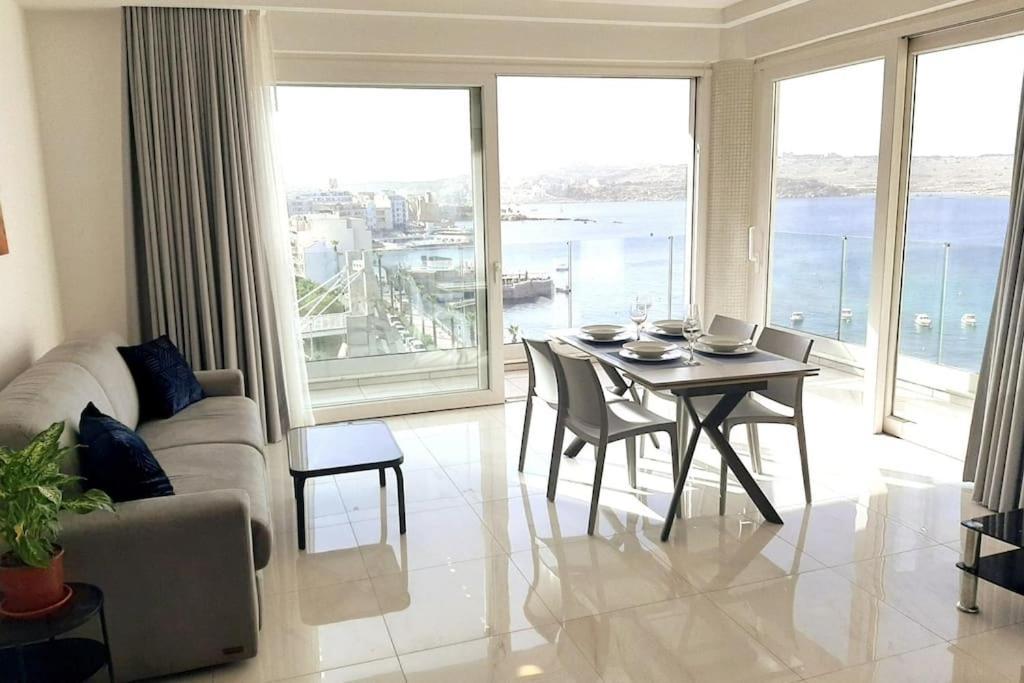 New Seafront Apartment - Spectacular Views St. Paul's Bay Exterior foto